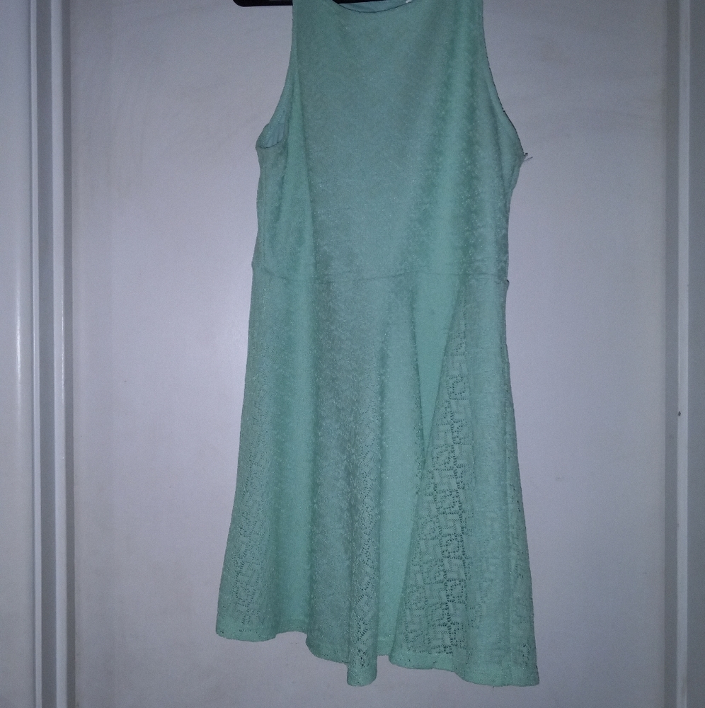 Junior girls light turquoise dress